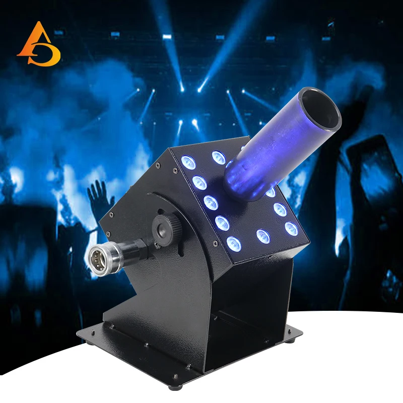 maquina led co2 jet co2 cryo jet canon stage effect co2 fog machine mangueira de gas 6m para palco iluminacao dj 12x3w 01