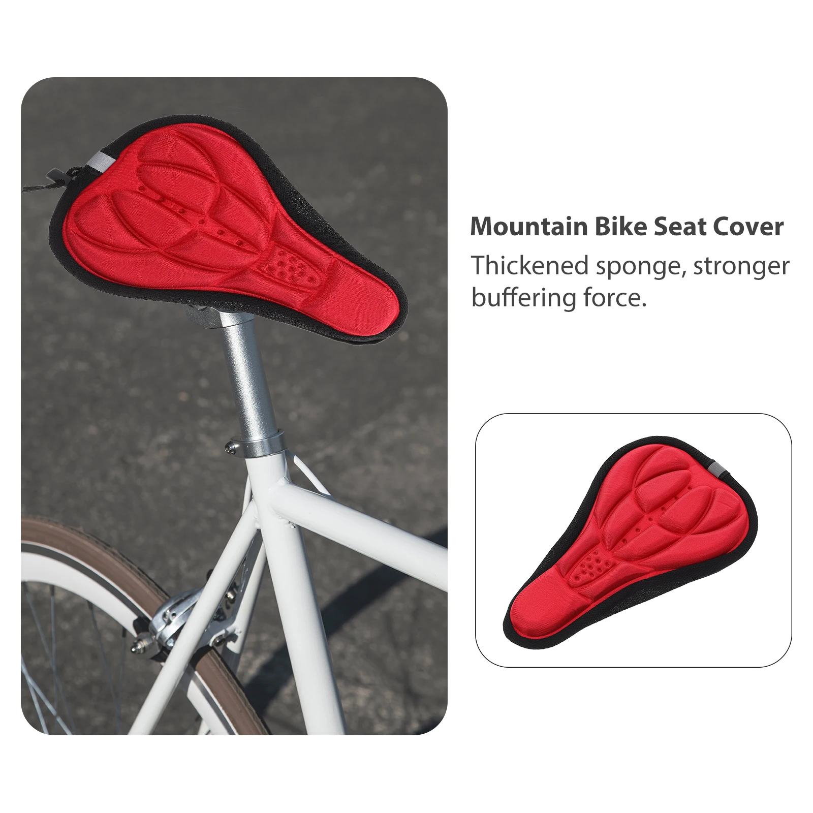 

Bicycle Seat Cover Thickened Sponge Bike Saddle Protector Comfortable Long Rides Durable Mountain Bike Seat Shade Breathable