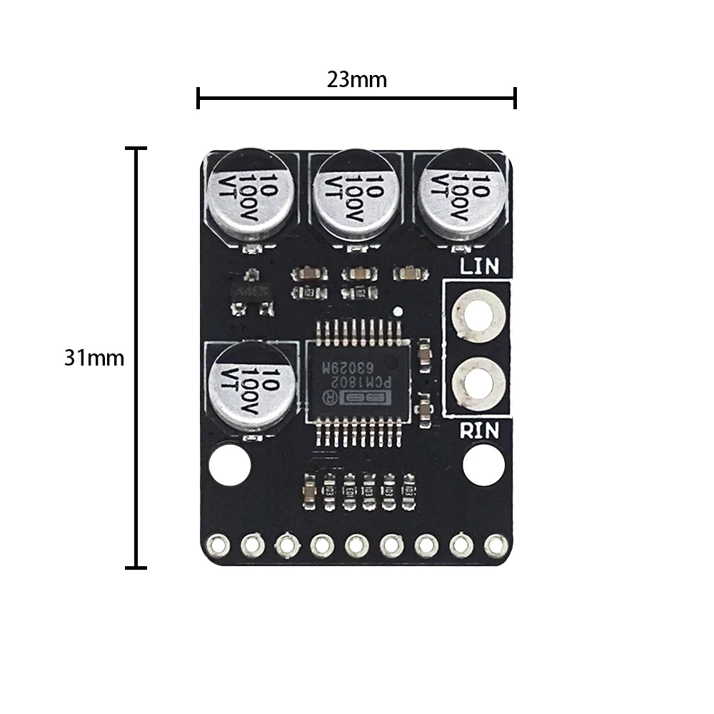 PCM1802 Audio Stereo A/D Converter ADC Decoder 24bit 96kHz Digital PCM AV Amplifier Player Board ANALOG-INPUT Module 3.3V/5V