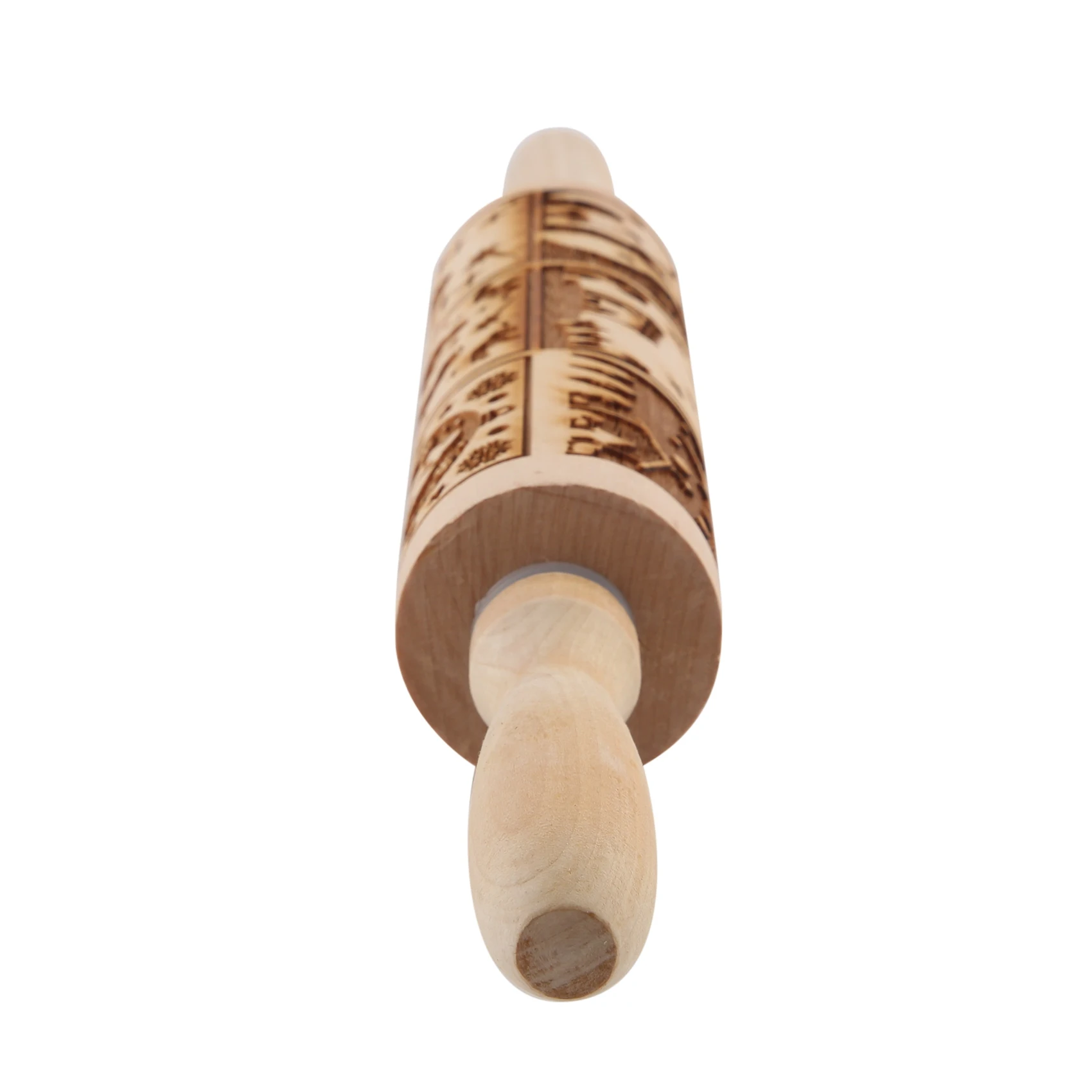 A33Z-Nativity Pattern Xmas Christmas Wooden Embossing Rolling Pin With 9 Different Scene For Baking Embossed Cookies view 2