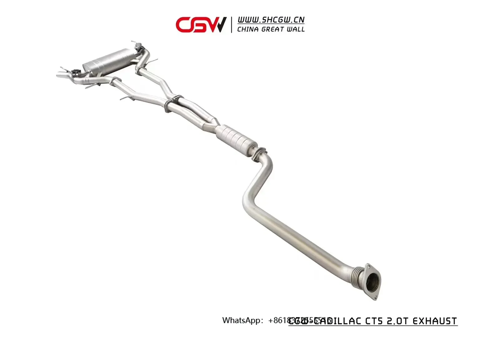 

daHigh Performance Factory Price Car Exhaust Muffler Catback Exhaust Pipes for Cadillac CT5 2.0T MY 2019 to Present