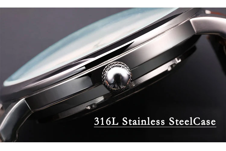 Automatic mechanical watch ultra-thin waterproof night light men's watch automatic winding simple business watch