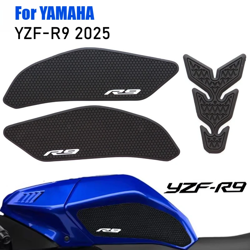 

2025 for Yamaha YZF-R9 YZF R9 Motorcycle Tank Pad Protector Sticker Decal Gas Knee Grip Rubber Waterproof Non-slip Accessories