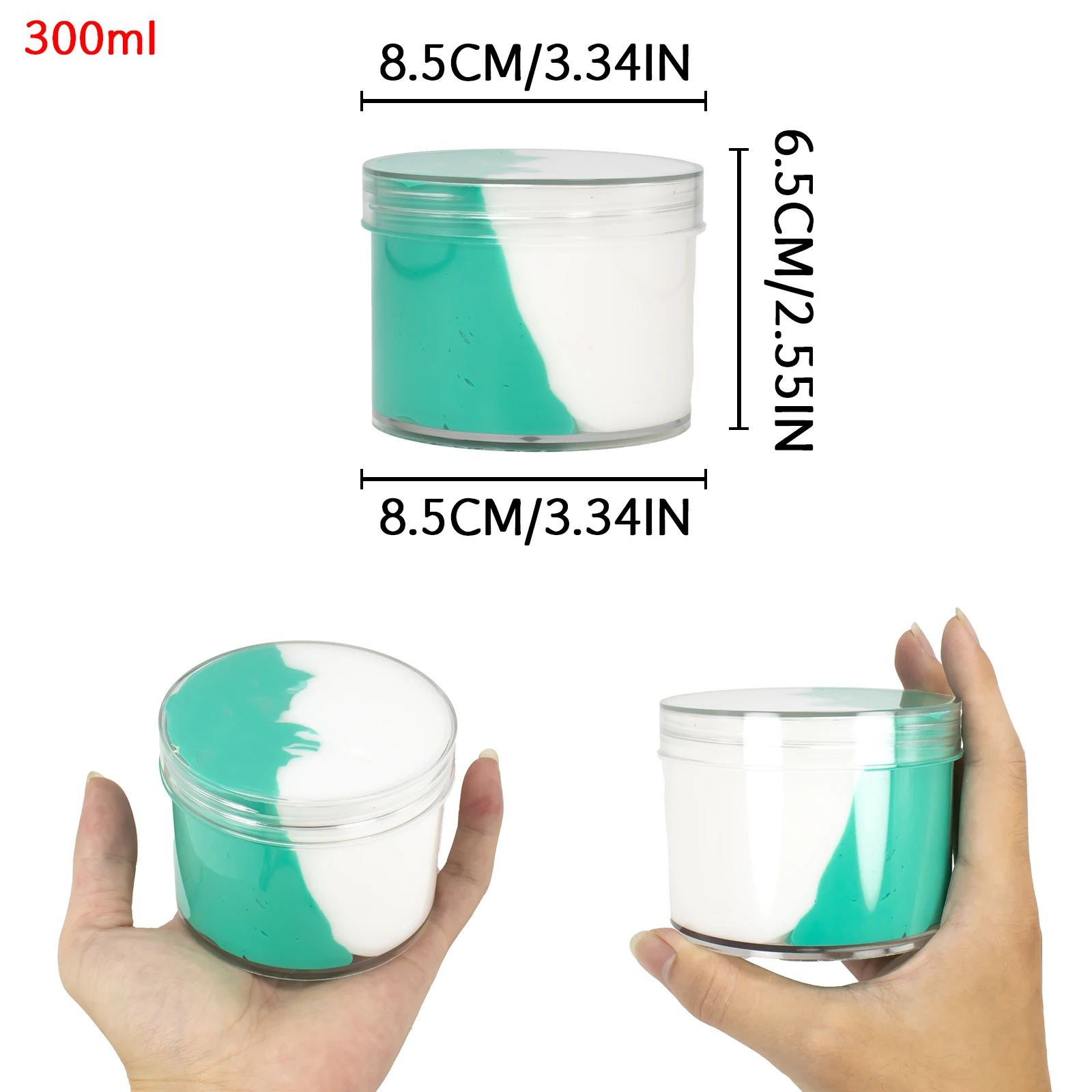 70ML/300ML Butter Slime DIY Kit with Lion-Fluffy Stretchy & Non-Sticky Bicolor Slime for Kids, Ideal Christmas Gift Party Favors