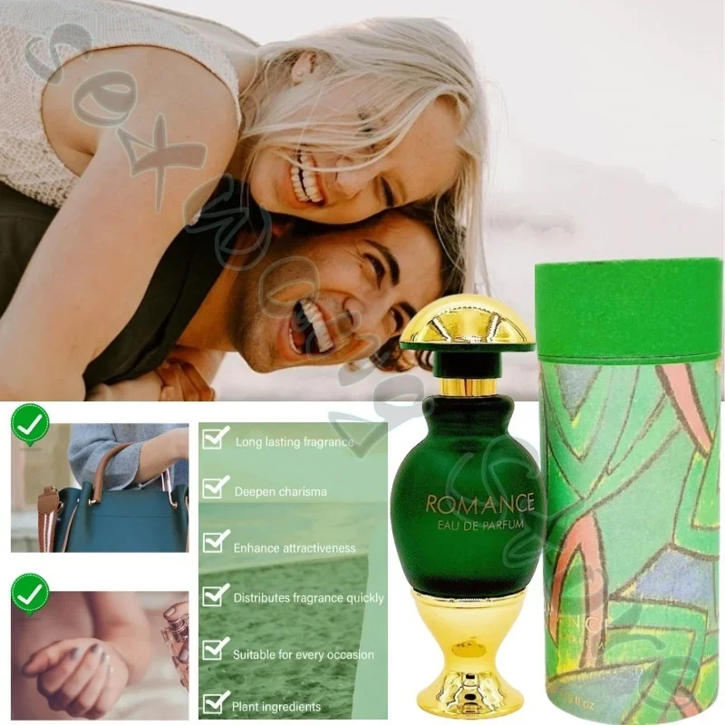 Fresh and Romantic Deodorant Spray for Men and Women, Exquisite Green Small Round Bottle with Long-lasting Fragrance 48ml