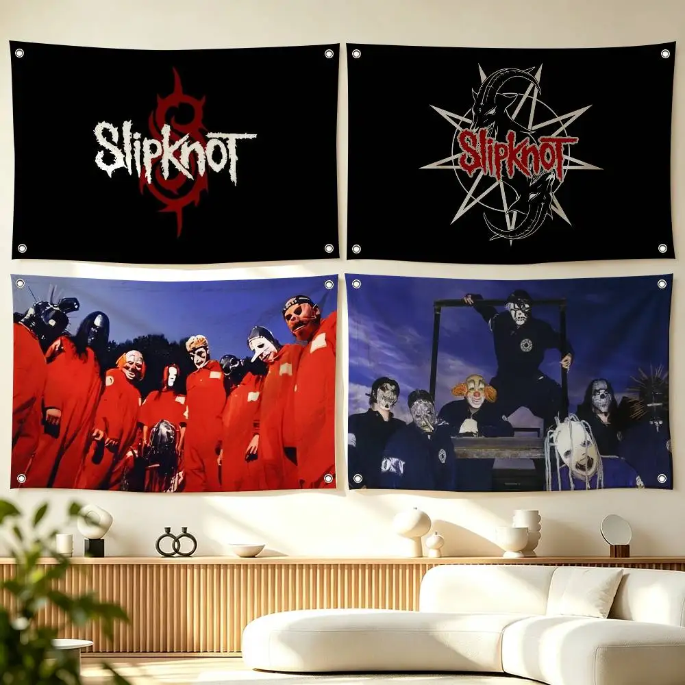 S-Slipknot M-Metal Band  Flags Wall Hanging Tapestry Outdoor Garage Room Decorative flag Background Blanket
