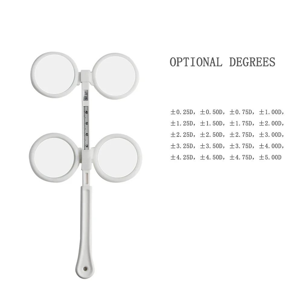 High Quality ±0.25D To ±3.50D Scale Flip Lens Confirmation Test Optical Flipper Optometry Plastic Adjustable PD Ophthalmic FL-2