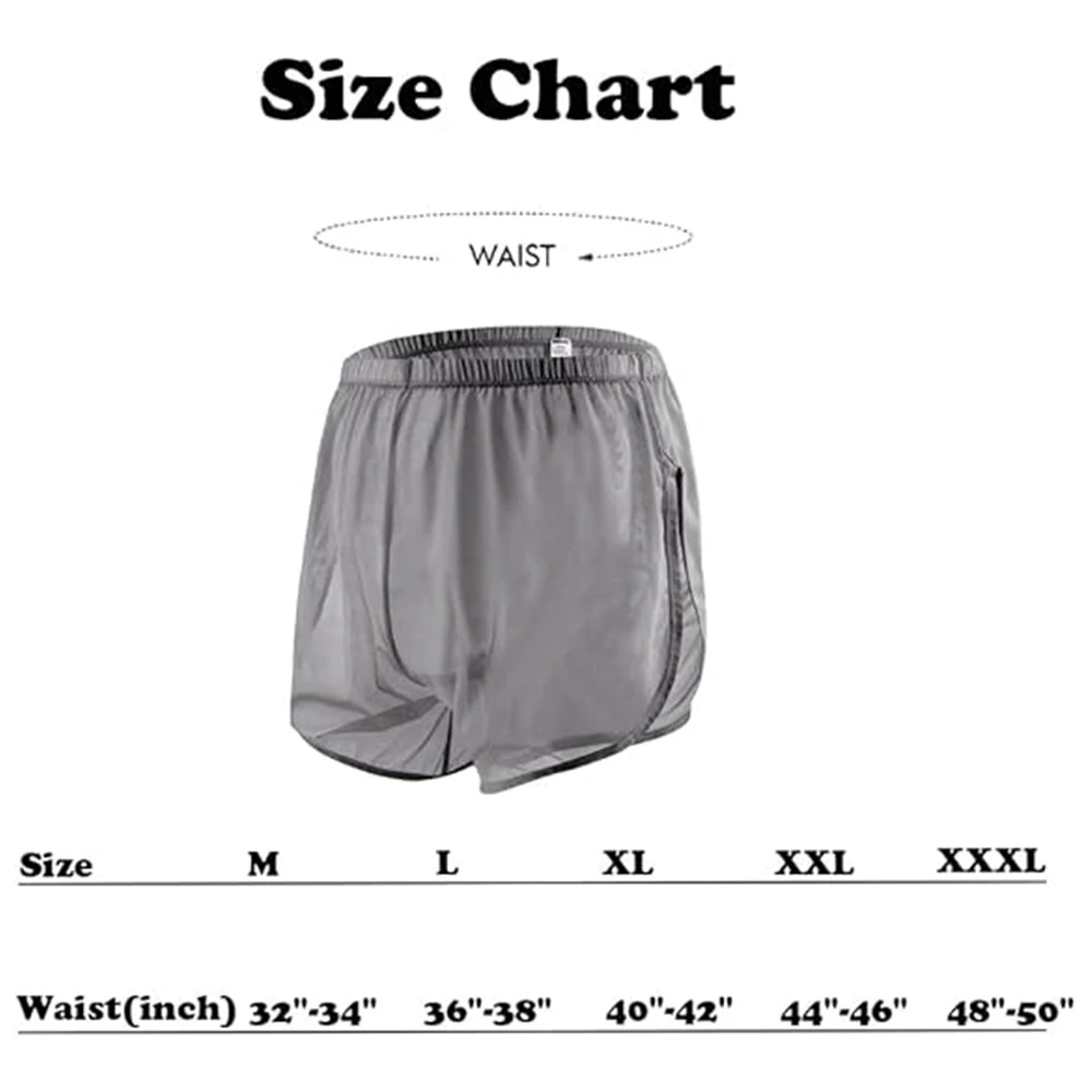 Zonbailon Men's Sexy See-Through Boxers Shorts Split Side Mesh Breathable Underwear M-3XL