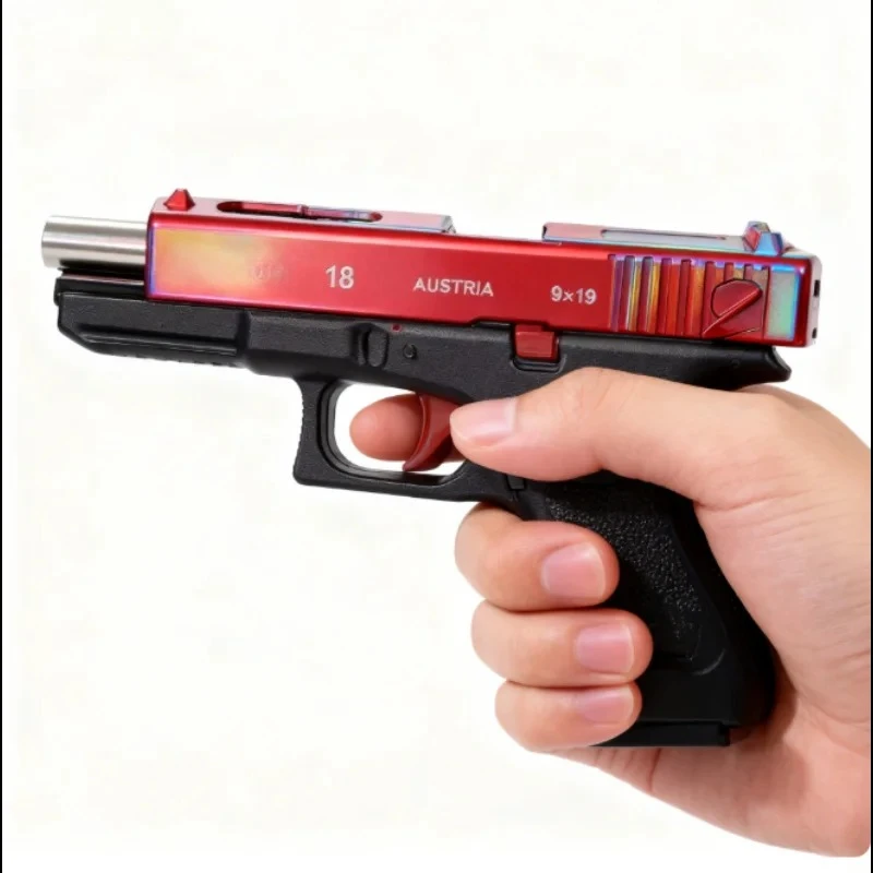 لعبة G18 المصنوعة من خليط معدني تعمل بالرصاص البلاستيكية بقوة كبيرة ونطاق طويل هو أفضل مسدس لعبة هدية لأعياد ميلاد الأطفال