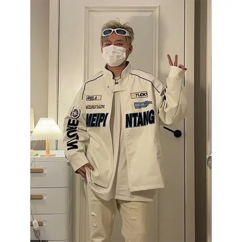 

Большой размер 300, бейсбольный джет из искусственной кожи, мужской осенний мотоциклетный модный джет для пилотов для пар