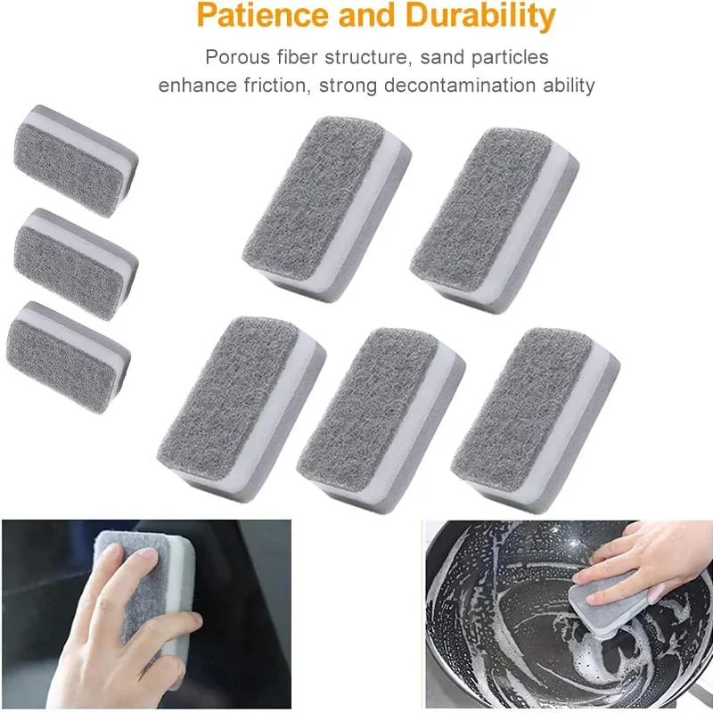 

Double Sided Reusable Cleaning Sponge Absorbent Dishwashing Sponge Scouring Pad Scrubber Sponge Brush Household Kitchen Tools