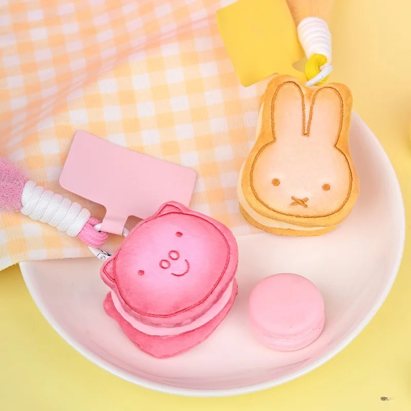 Breloczek Miffy Losowy Kawaii Kreskówka Miffy Kanapka Ciasteczko Pluszowy Zawieszka do Plecaka Uczniowskiego Brelok do Kluczy Samochodowych Prezent dla Dziewczynki