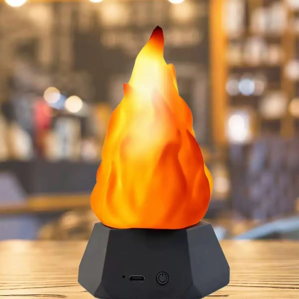 LED simulation flame light outdoor waterproof atmosphere decoration camping light USB desktop nightlight lamp