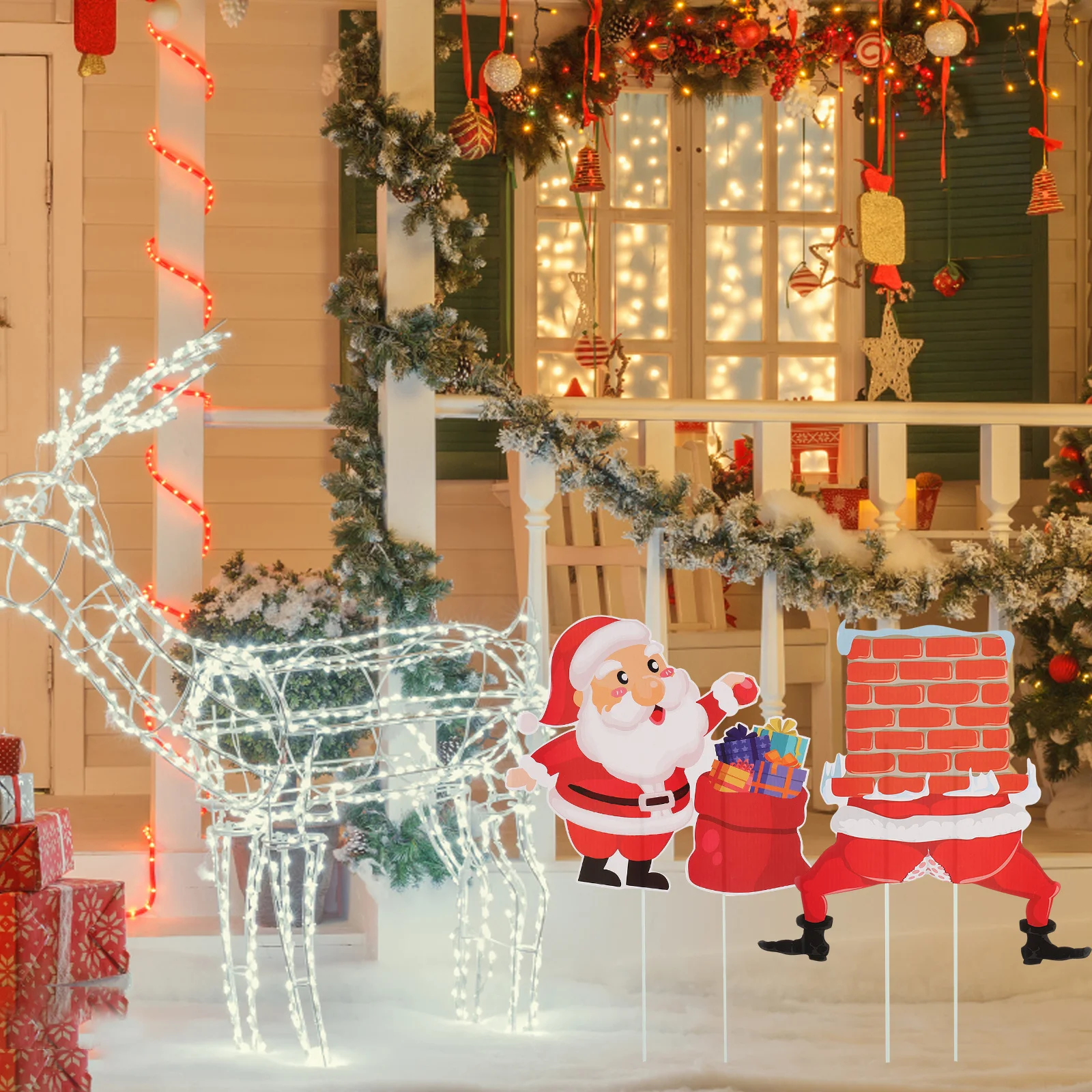 

3Pcs Christmas Yard Stake Signs Durable Material Perfect for Hosting Parties Fantastic Outdoor Decorations Holiday Sign