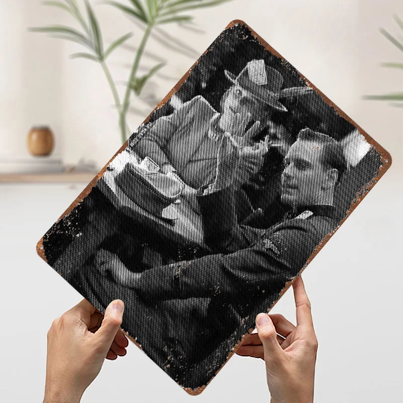 Archie Hicox Is Basterds ملصق معدني علامات القصدير جدار الفن مكتب ديكور علامة معدنية مخصصة للديكور المنزل خمر الداخلية #3