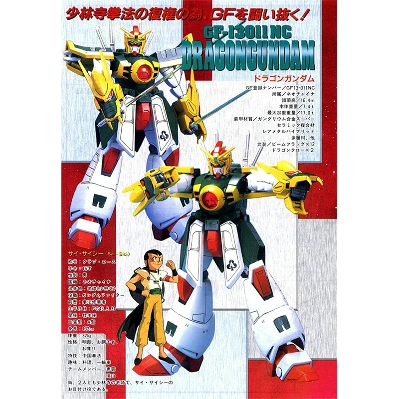 Gundam Bandai HG 1/100 Fighter G Gundam Ainme รุ่น DRAGON Figure Assembly Action Mech ผลิตภัณฑ์เดิม