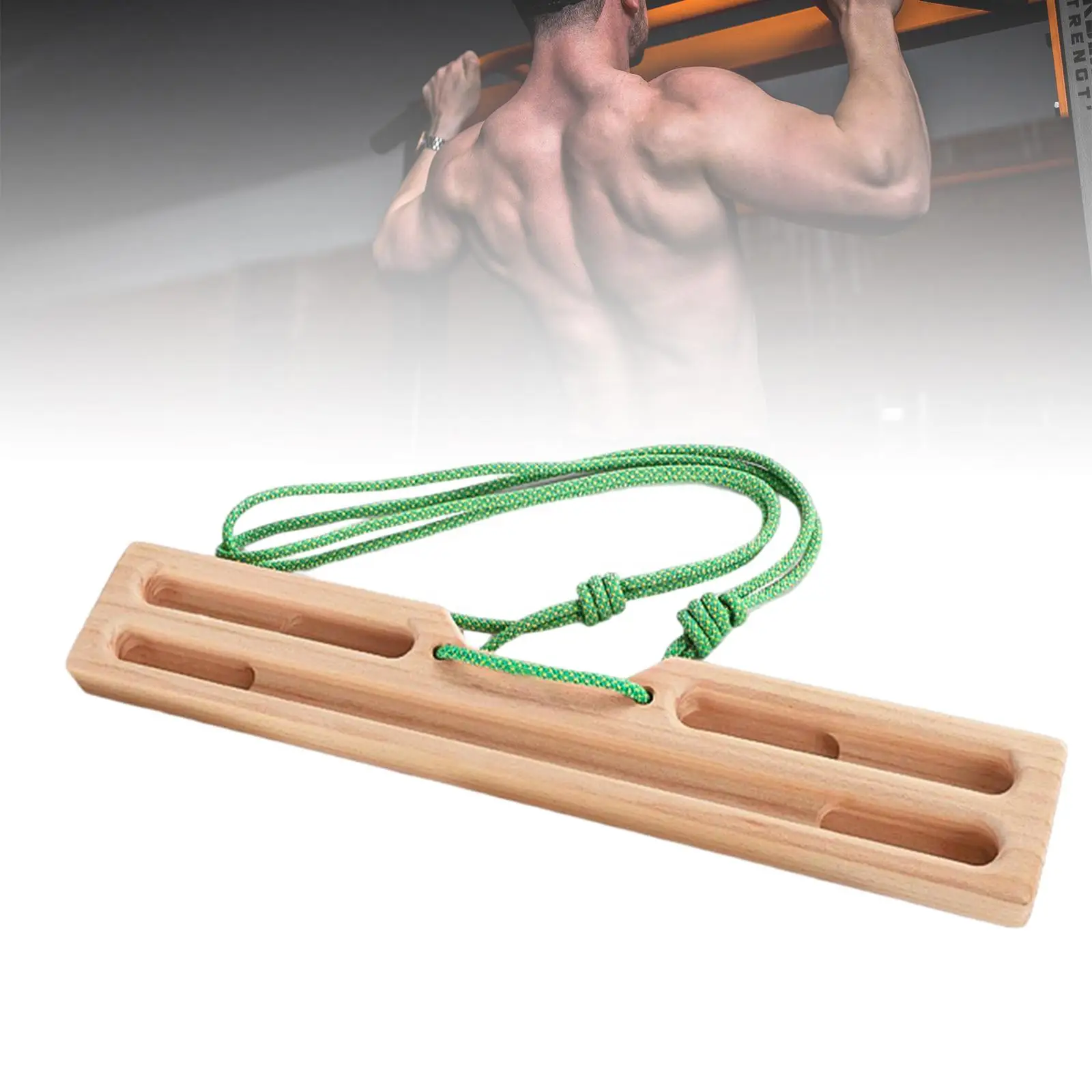 Wooden Hang Board, Climbing Board for Doorway, Grip Strengthener Equipment for Training Finger, Grip and Pull Up