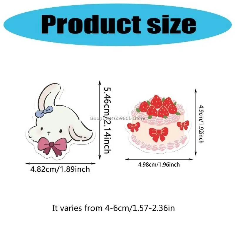 50Pcs Cartoon PVC Sticker Water Resistant Aesthetic Sticker for Water Bottle Scrapbooking Journal Laptop Guitar Luggage