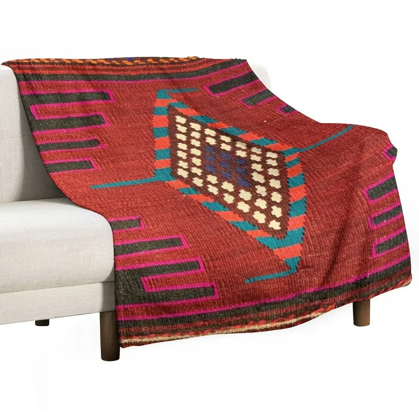 Decorative Kilim, Navaho Weave, Woven Textile Throw Blanket wednesday Vintage manga Shaggy Nap Kid'S Blankets