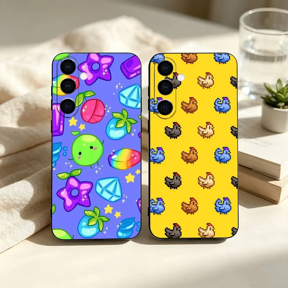 Game S-Stardew Valley   Black Soft Silicone Shockproof Case For Samsung A70/A71/A51/A52/A53 & Other Models