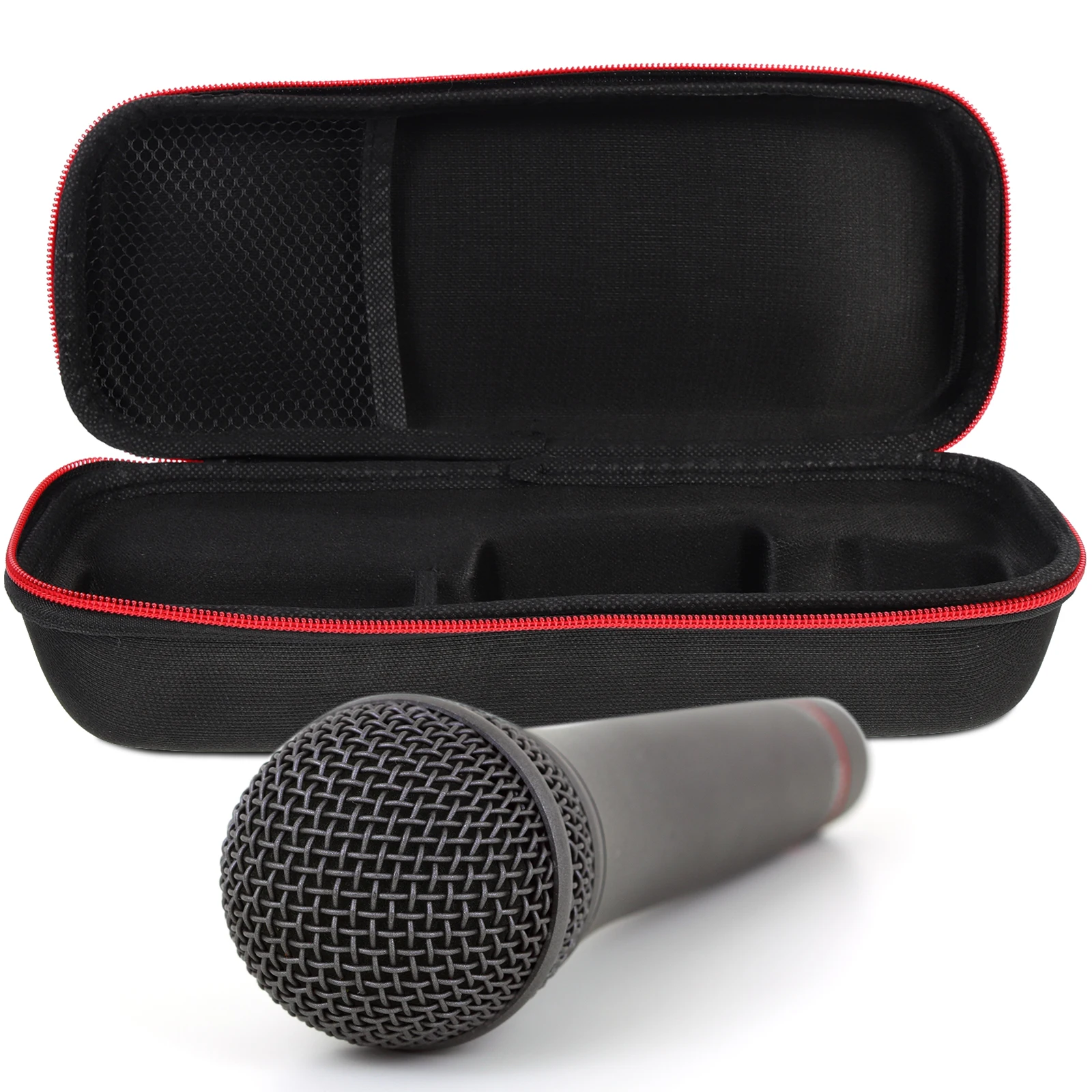 

Professional Microphone Storage Bag Zipper Pouch Case Portable Lightweight Large Capacity Mic Accessories Organizer