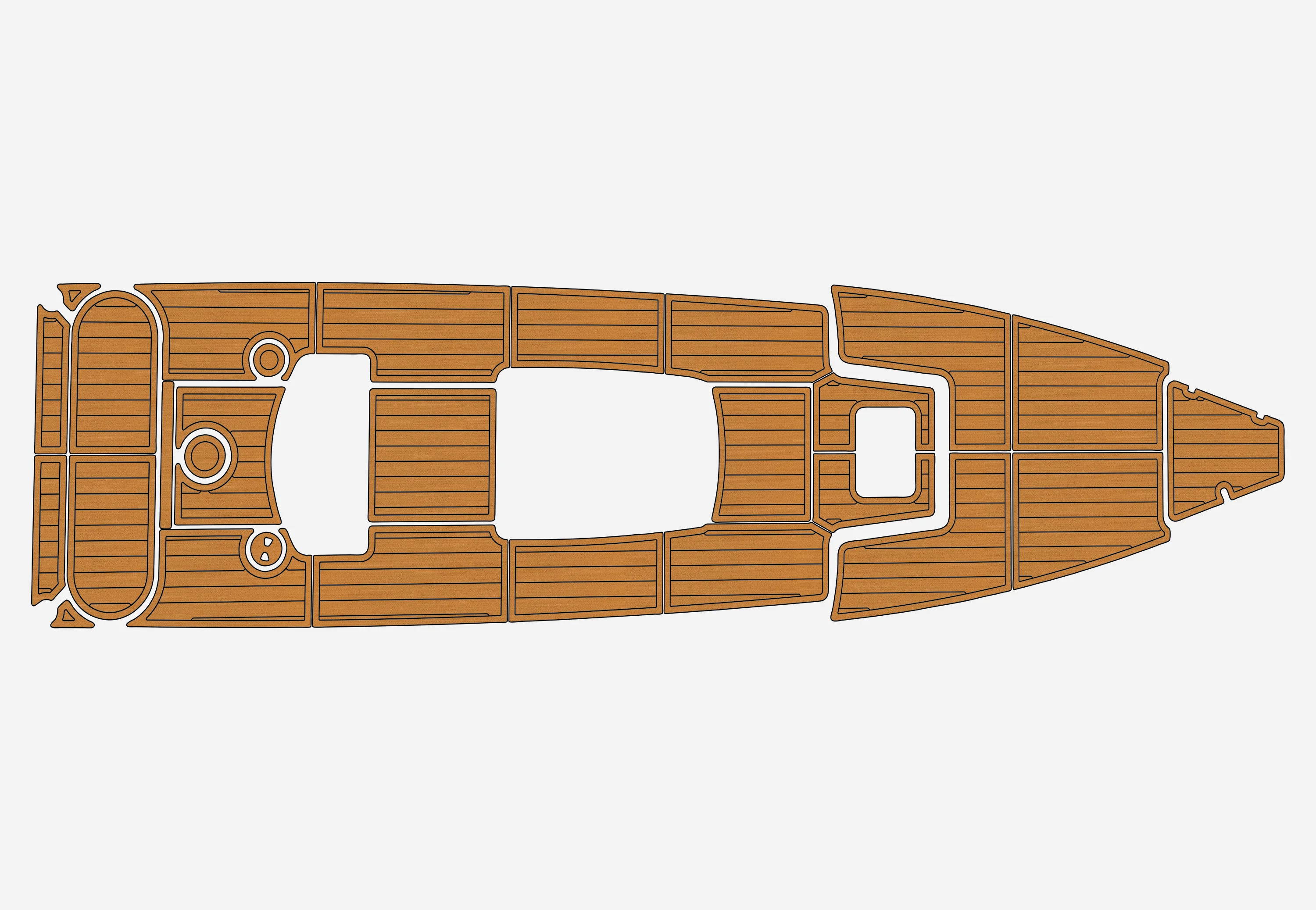 

Anti-Skid EVA Faux Teak Self-Adhesive 6mm Boat Deck Pad for 1996-2002 Wellcraft 302 Scarab Yacht Cockpit Durable Marine Floor