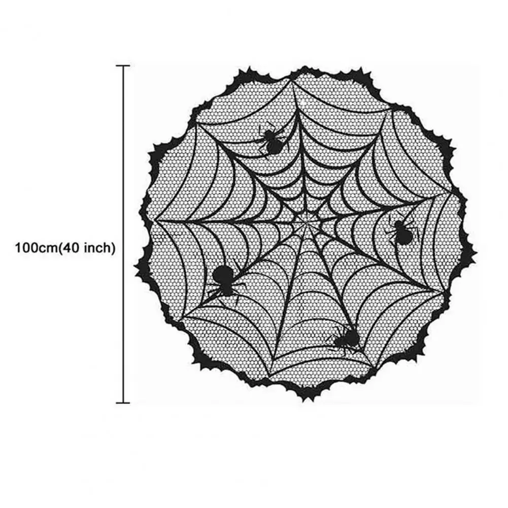 Tablecloth Spider Web Tablecloth Spooky Halloween Lace Tablecloth Set Spider Web Design Skeleton Skull Decorations for Home