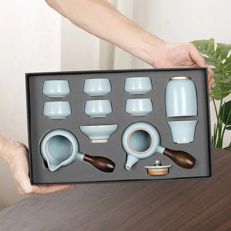 Tea Set Practical Hand for Elders Dad Birthday Client Annual Meeting Opening Event Gift