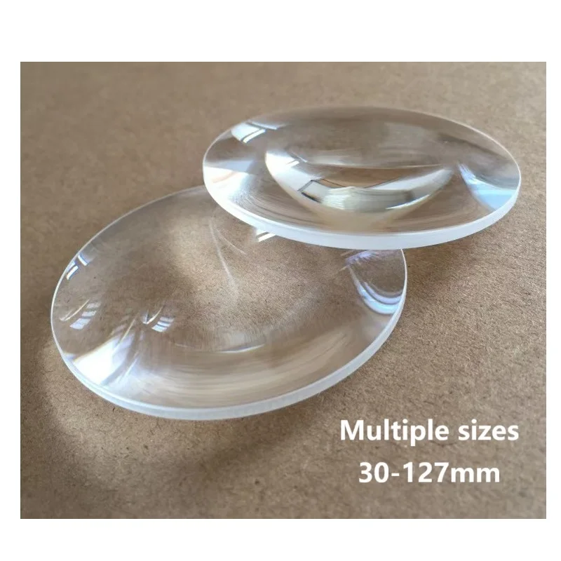 

Optical Glass Lens Convex Lens 30-127mm, 10X Magnifying Glass Projector For Industrial Experimental and Educational Instruments