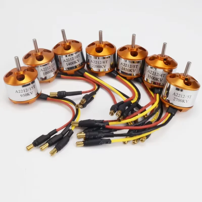 มอเตอร์ไร้แปรงถ่าน XXD A2212 2212 1000KV 1400KV 2200KV 2450KV สำหรับเครื่องบินบังคับวิทยุแบบปีกตรึงและโดรนแบบมัลติโรเตอร์