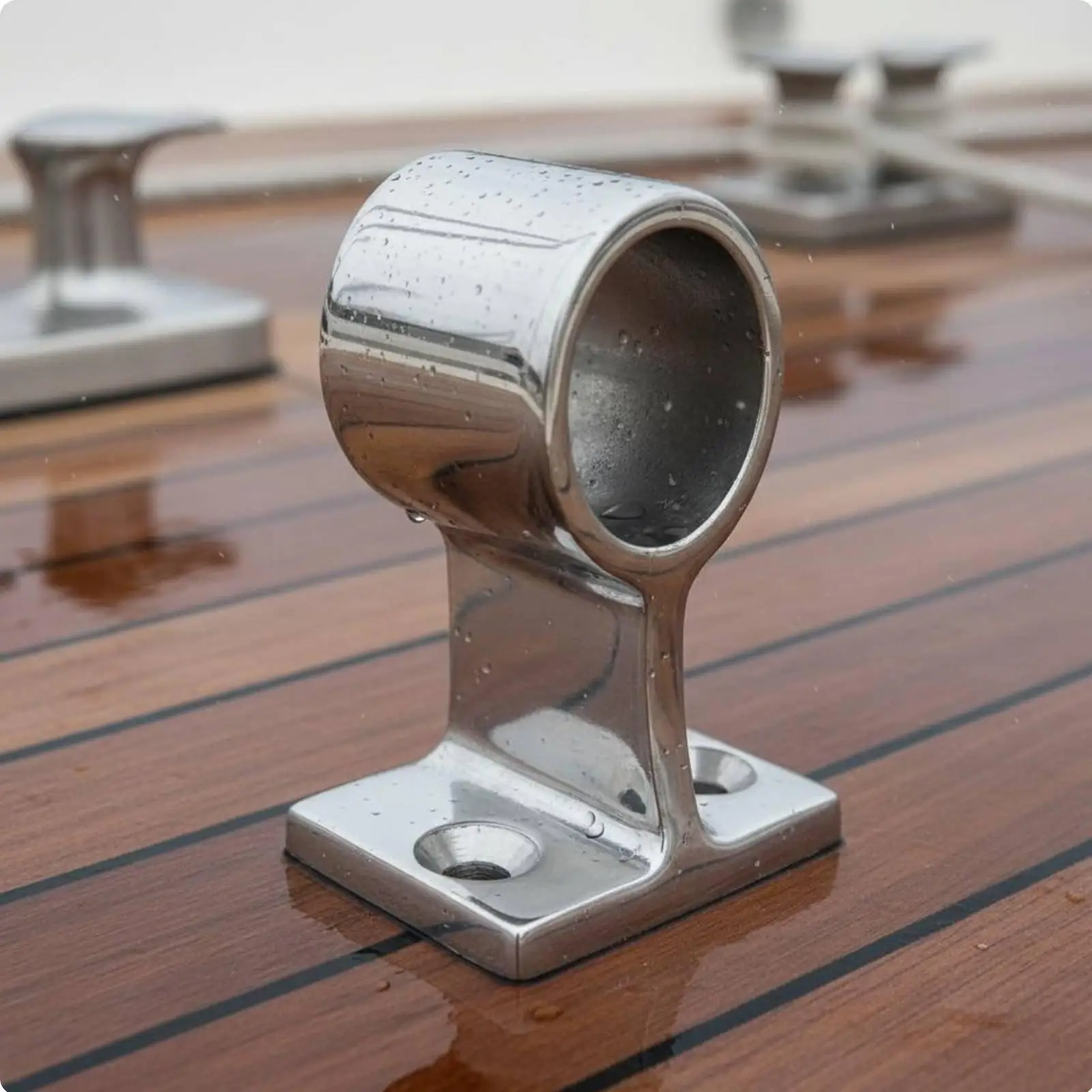 Yacht Railing Center Bracket Boat Hand Rail Center Bracket Mirror Polished Finish Boat Rail Middle Support for Sailboat