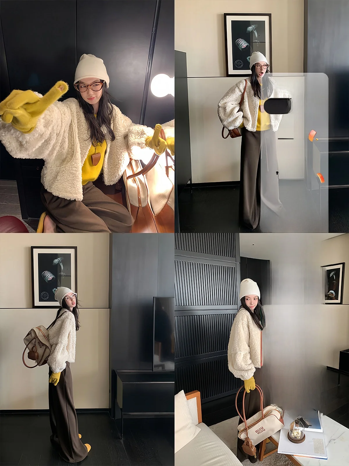 Damska, ocieplana kurtka zimowa, nowa, swobodna, luźna, z futerkiem, ciepła odzież wierzchnia z włókna poliestrowego, długi rękaw, okrągły dekolt, zamek błyskawiczny.