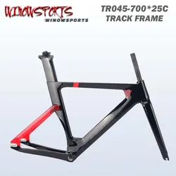 Telaio per bicicletta Full Carbon Track 700C telaio per bici da pista in carbonio con forcella reggisella in carbonio a scatto fisso telaio per bicicletta da corsa