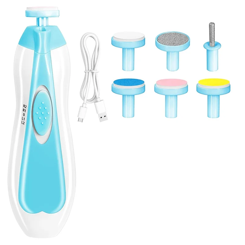 

M15K-Baby Nail Trimmer Electric,6 In 1 Rechargeable Manicure Set For Baby& Child Nails Clippers Grooming Kit