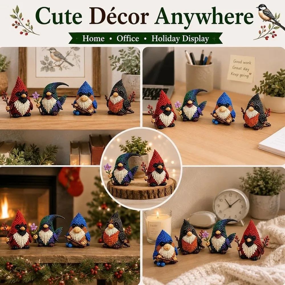 Vibrant Tube Beads 3D Beaded DIY Craft Kit Educational Gnome Handmade Bead Art Set Nativity Dragon Bead Doll Making Supply
