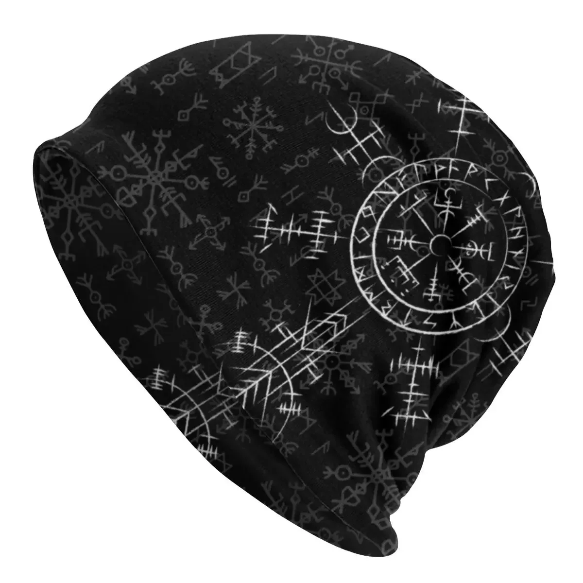 New Viking Knitted Hat Spring Summer Elastic Cap Street Dance Fashion Headscarf Hat No Brim Overhead Trendy Cap for Men