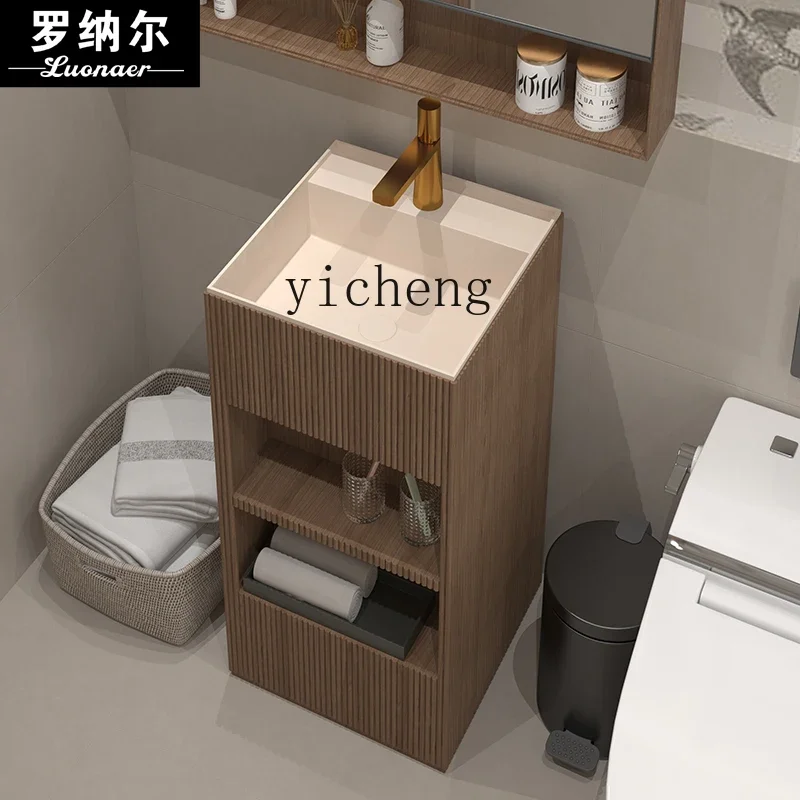 w8- art wash basin toilet storage with grid integrated floor-to-ceiling washbasin bathroom cabinet column basin