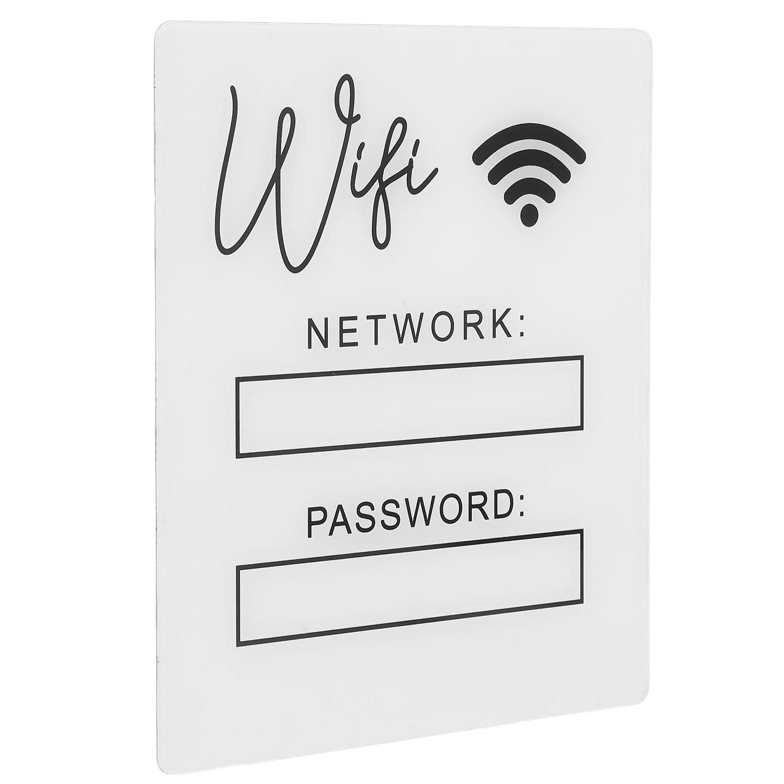 

Acrylic WiFi Sign for Home Office Restaurant Writable Design Guest Room Small Wifi Board For Guests Display Sign