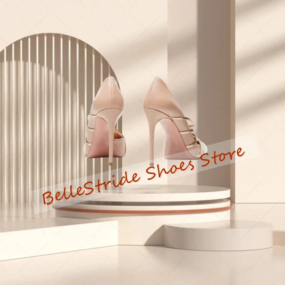 살구색 포인티드 매트 가죽 펌프스 패션 여성 신발 스틸레토 하이힐 파티 연회 데이트 2025 여성용 신발