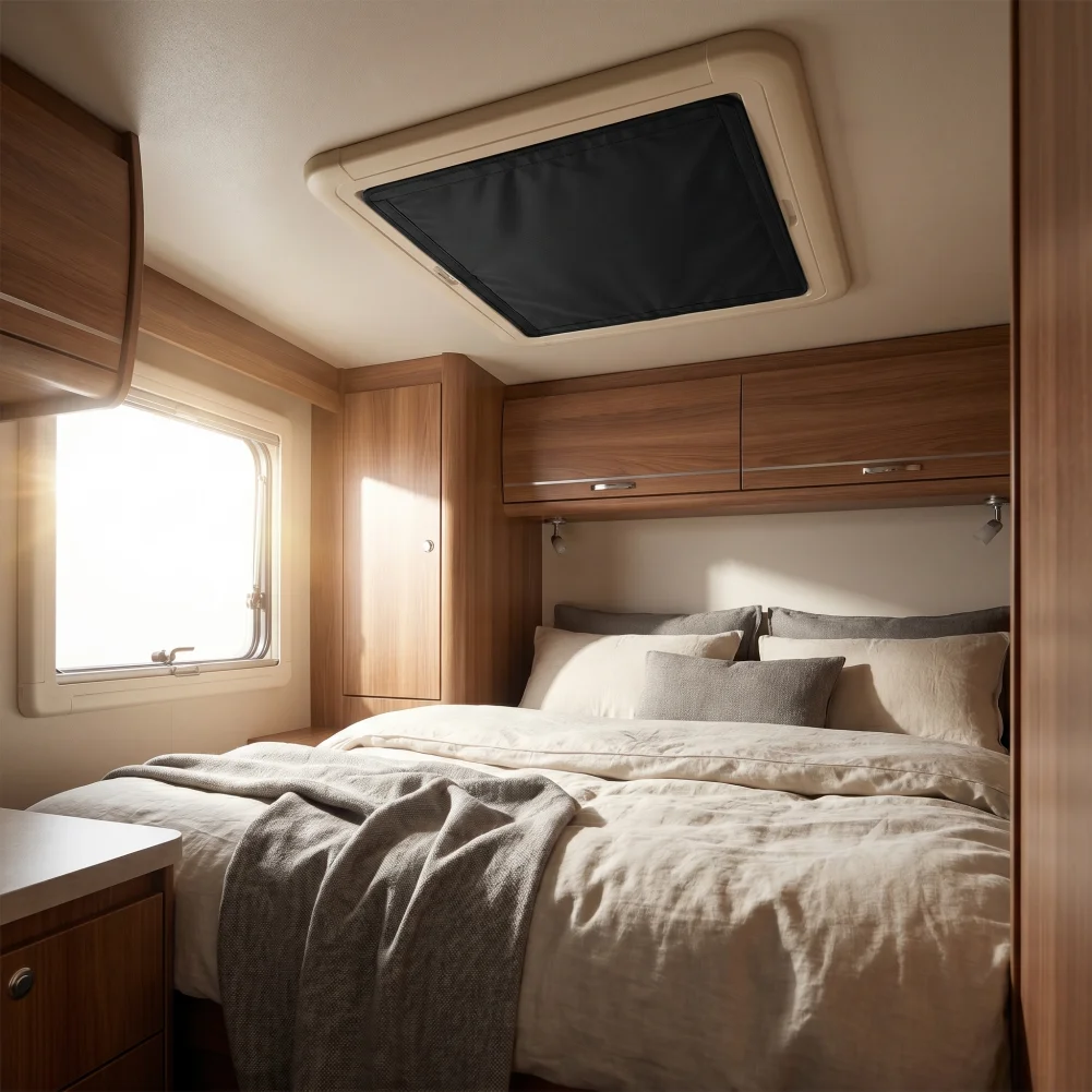 

Rv Skylight Shade 2pcs Rv Vent Covers Blackout Shades Reflective Heat Insulation Skylight Window Shields Foldable Motorhome Roof