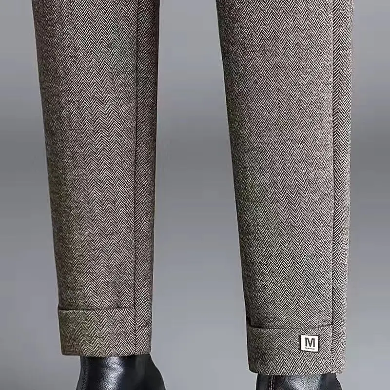 Pantalones Haren de cintura alta para mujer, pantalón informal con bolsillos, elegante, hasta el tobillo, Color sólido, Otoño e Invierno