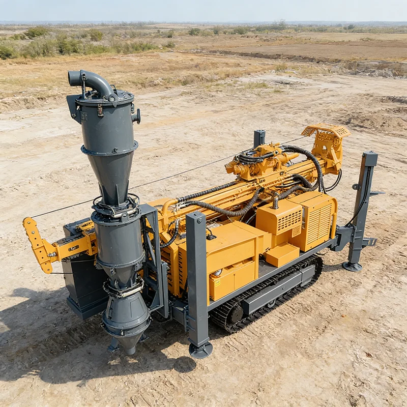 High Flow Reverse Circulation Drill Rig with Dual Compressor for Sticky Clay Formations
