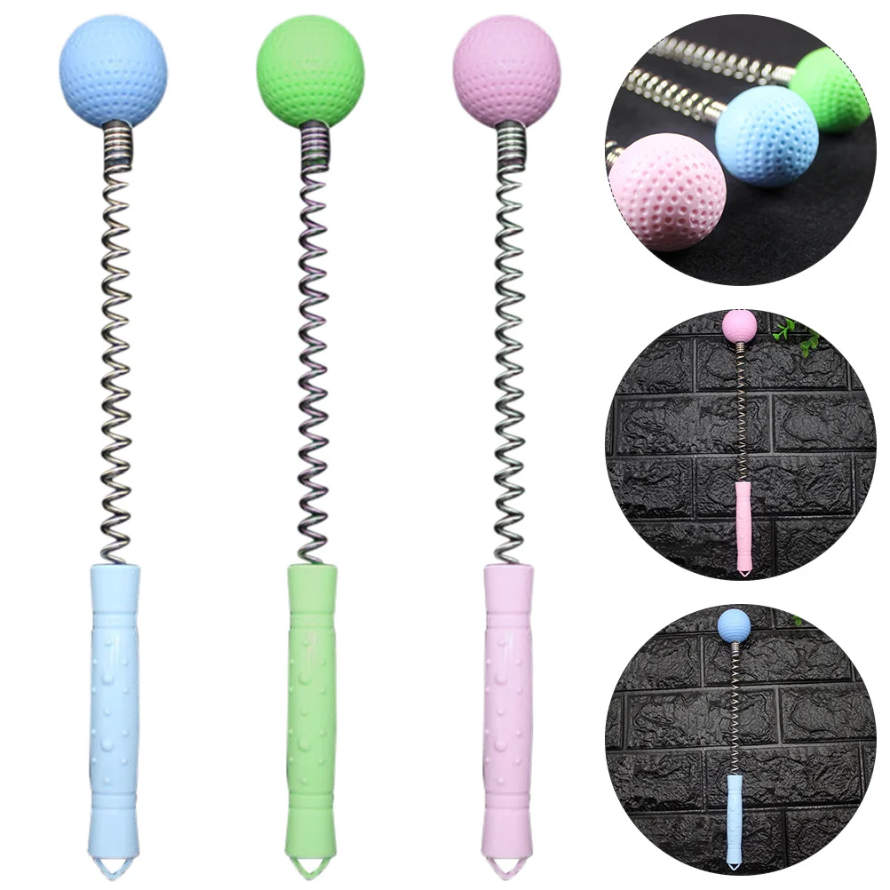 

3pcs Massage Hammer Handheld Body Massager Golf Silicon Spring Stick Trigger Point Back Muscles Knocker