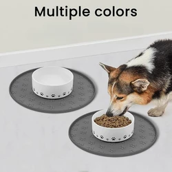 Pet Placemat Claw Print Shape Cat Food Pad Dog Bowl Mat Feeding Mat Prevent Food Water Spill Pet Supplies Silicone Easy To Clean