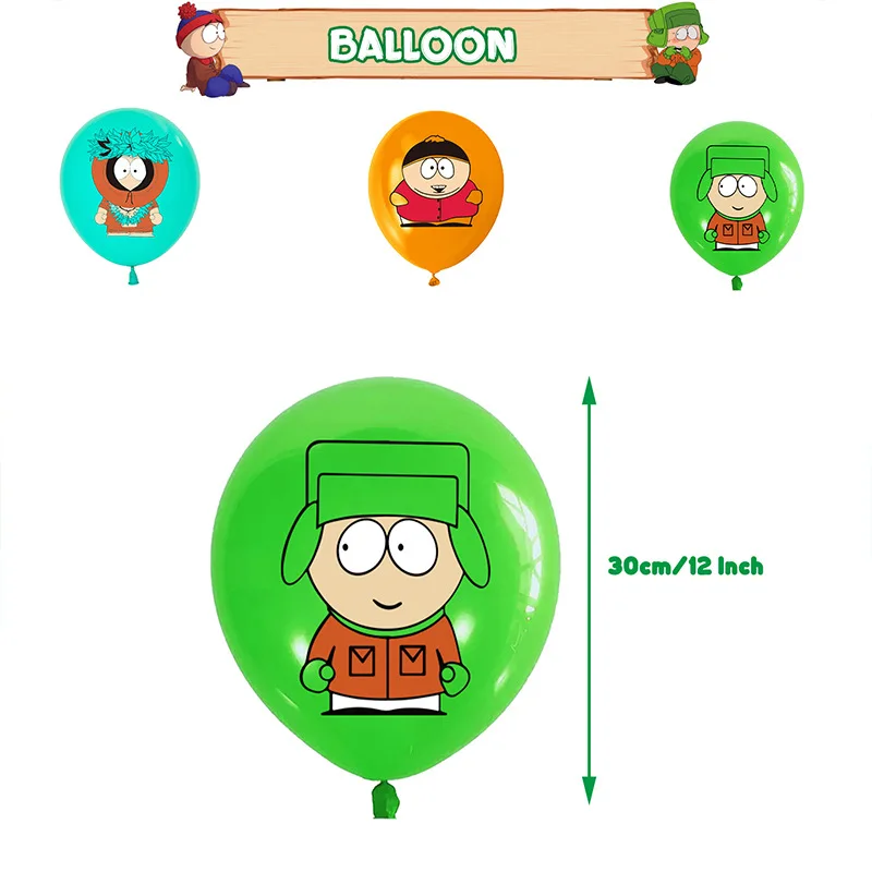 Dekoracje na przyjęcie urodzinowe South Park Baner Topper na tort Balony DIY