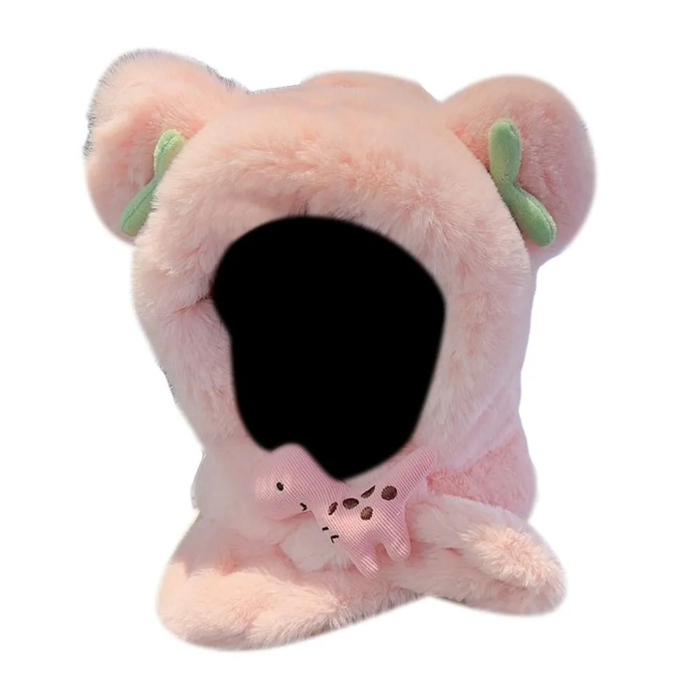 

Fashion Winter Baby Hat Thickened Cartoon Kids Hooded Scarf Windproof Cold-proof Ear Protection Hat for Children