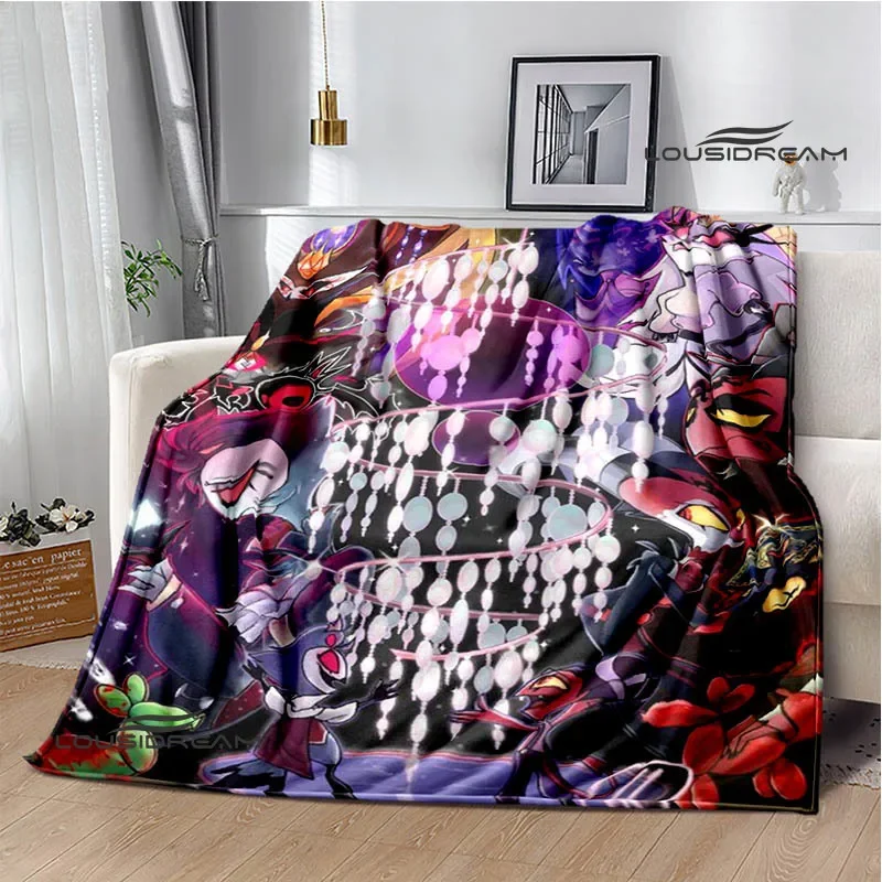 H-Helluva-Boss Cartoon printed blanket Warm Flannel blankets Picnic blanket throw blankets Home bed linings Birthday Gift