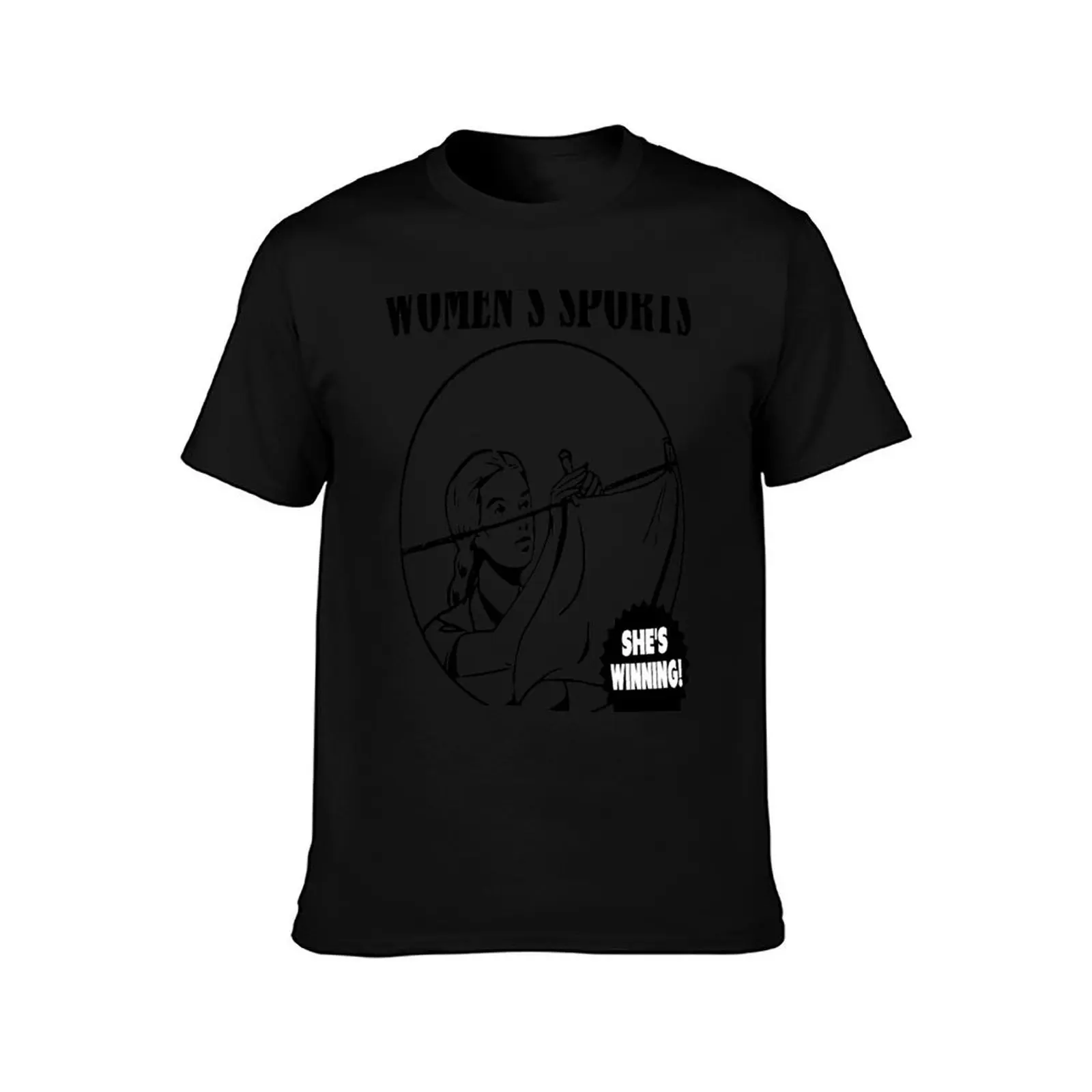 Women's Sports- She's Winning! Offensive Slogan T-Shirt Breathable Lightweight Summer Top