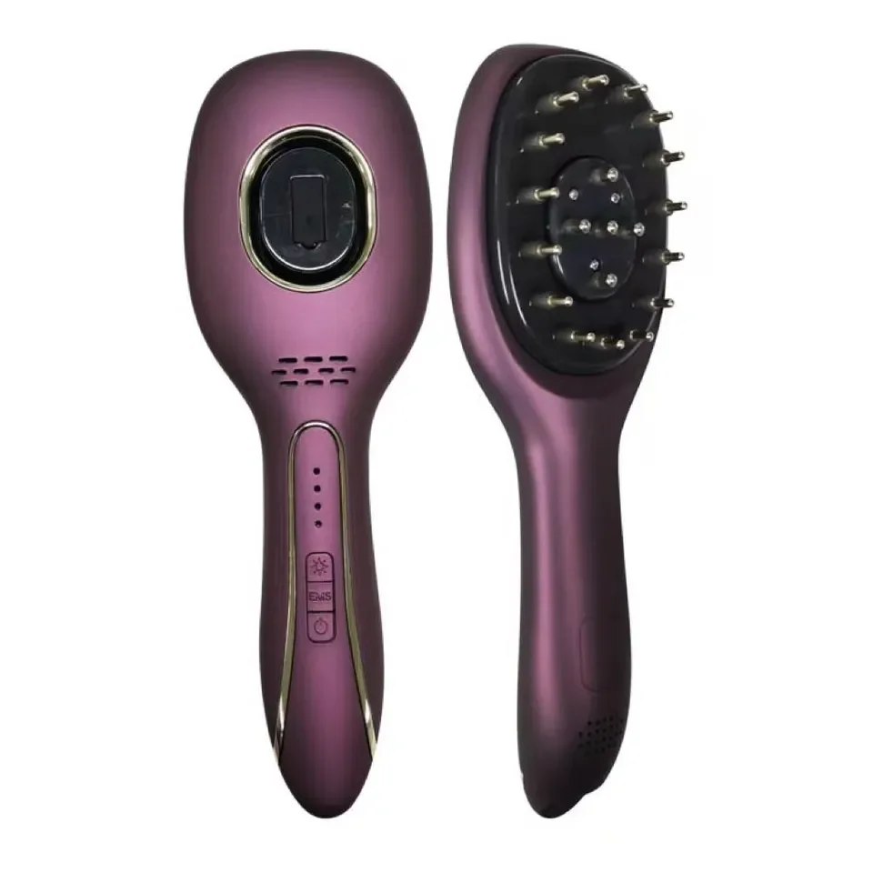 STLF Electric Oil Liquid Dispensing Applicator Comb Led Red Light Hair Scalp Massager Brush for Hair Growth