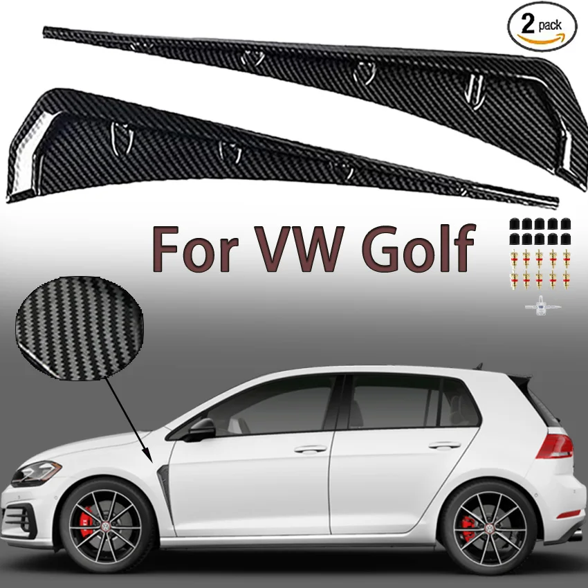 2pcs Car Fender Side Vents Air Wing Vent Trim Sticker For VW Golf 2 3 4 5 6 7 8 GTI GTD R R32 Mk4 Mk5 Mk6 Mk7 Mk8 tsi tdi Estate